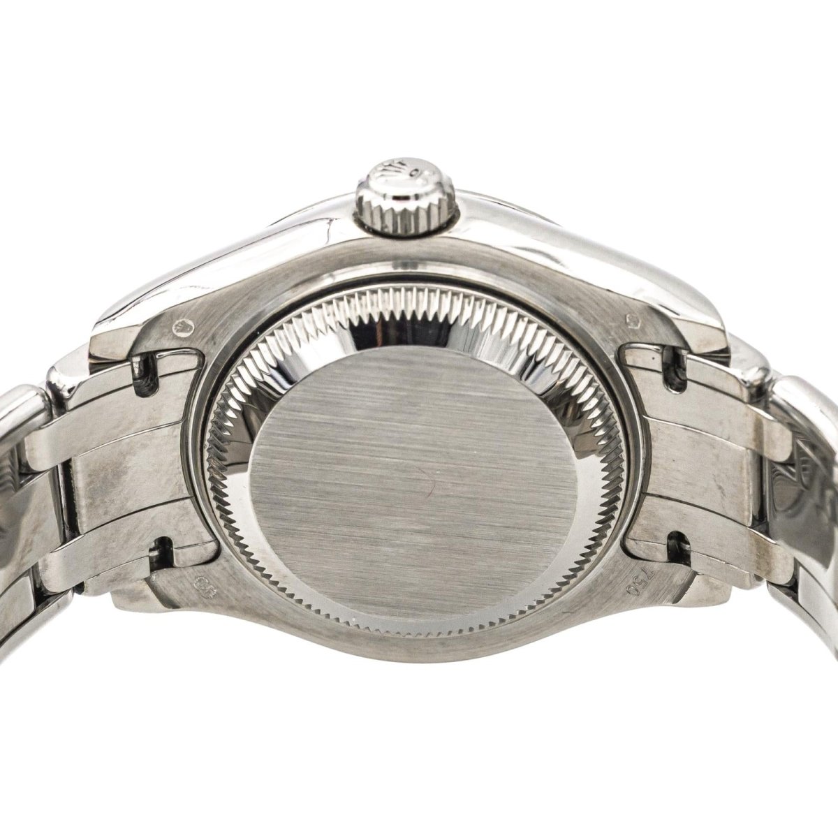 Montre ROLEX "Lady - DateJust Pearmaster" en or blanc, argent, saphir et diamants - Castafiore