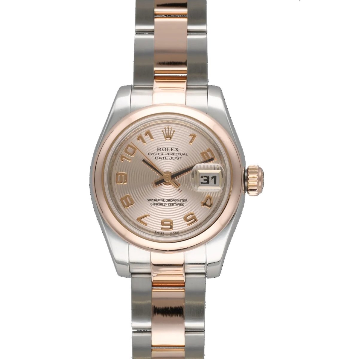 Montre ROLEX "Oyster Datejust Lady" en or rose et acier - Castafiore