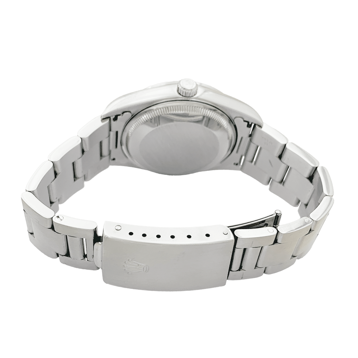 Montre ROLEX "Oyster Perpetual Date" en acier et argent - Castafiore