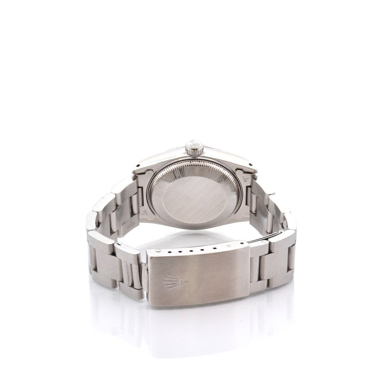 Montre ROLEX "Oyster Perpetual Date Just" en acier et saphir - Castafiore