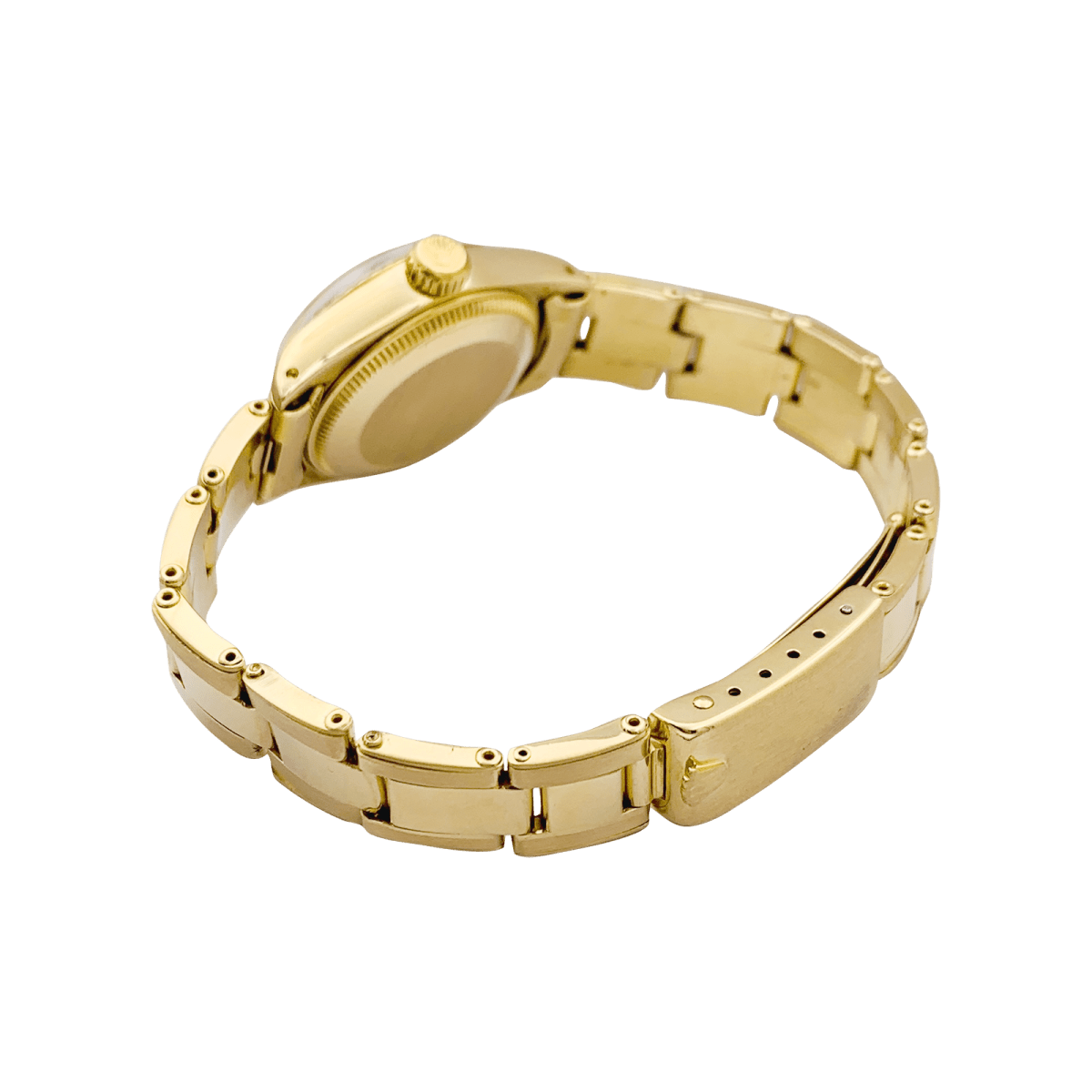 Montre ROLEX "Oyster Perpetual Datejust" en or jaune et bois - Castafiore