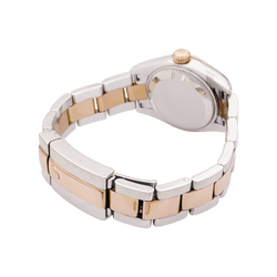 Montre Rolex, "Oyster Perpetual Datejust", or rose, acier, diamants. - Castafiore