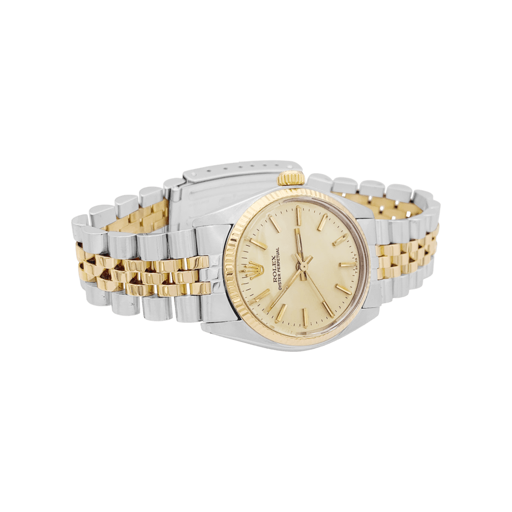 Montre ROLEX "Oyster Perpetual" en or jaune et acier - Castafiore