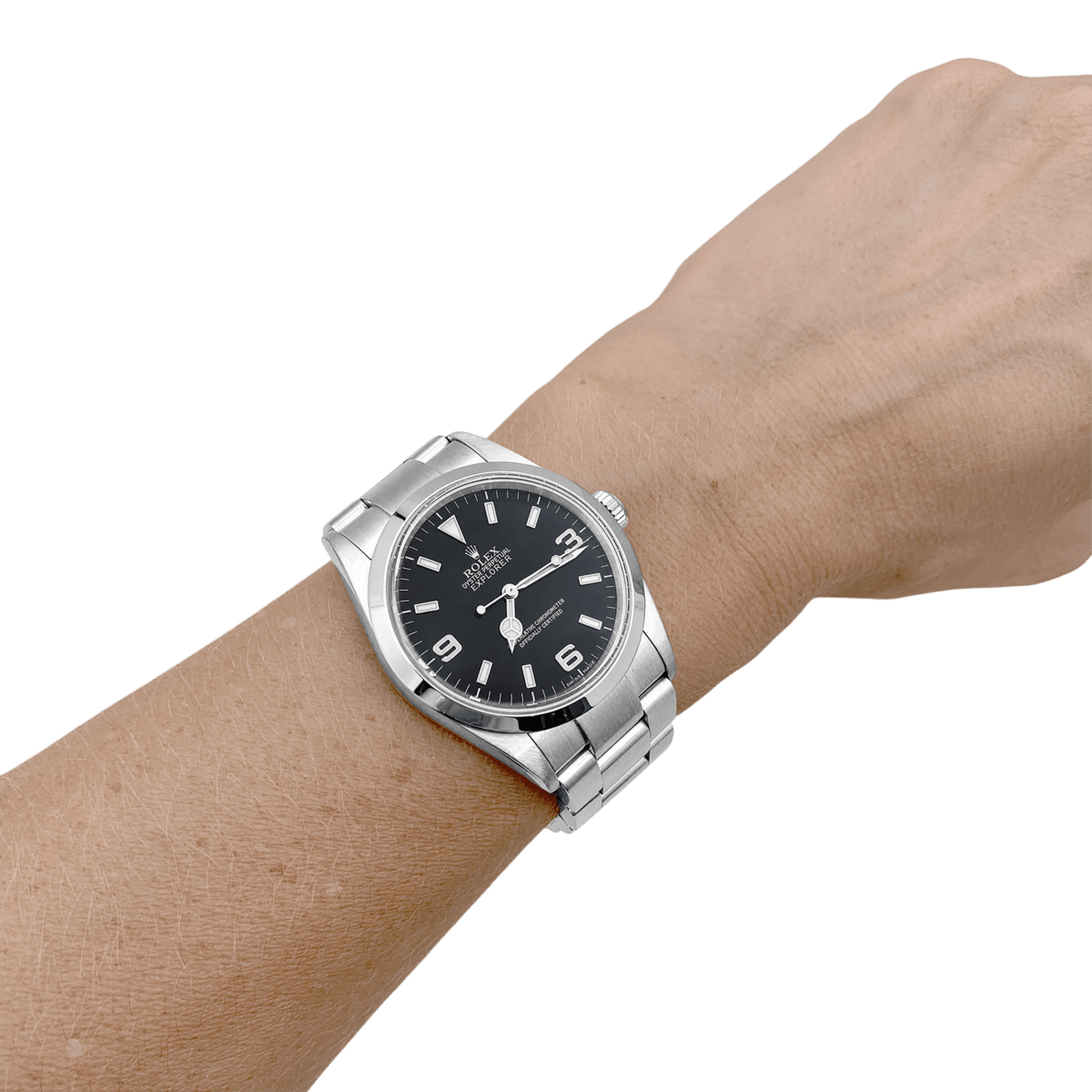 Montre ROLEX "Oyster Perpetual Explorer" en acier - Castafiore