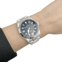 Montre ROLEX "Oyster Perpetutal Explorer" en acier - Castafiore