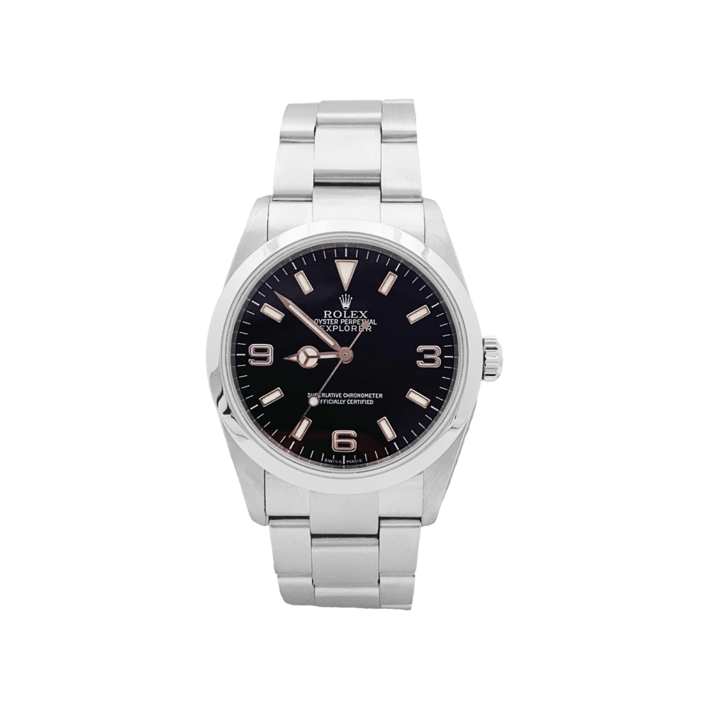 Montre ROLEX "Oyster Perpetutal Explorer" en acier - Castafiore