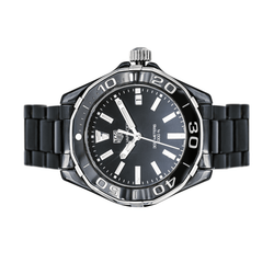 Montre TAG HEUER "Aquaracer" en céramique, quartz et saphir - Castafiore