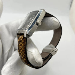 Montre TAG HEUER "Monaco Calibre 6" en acier inoxydable et cuir - Castafiore