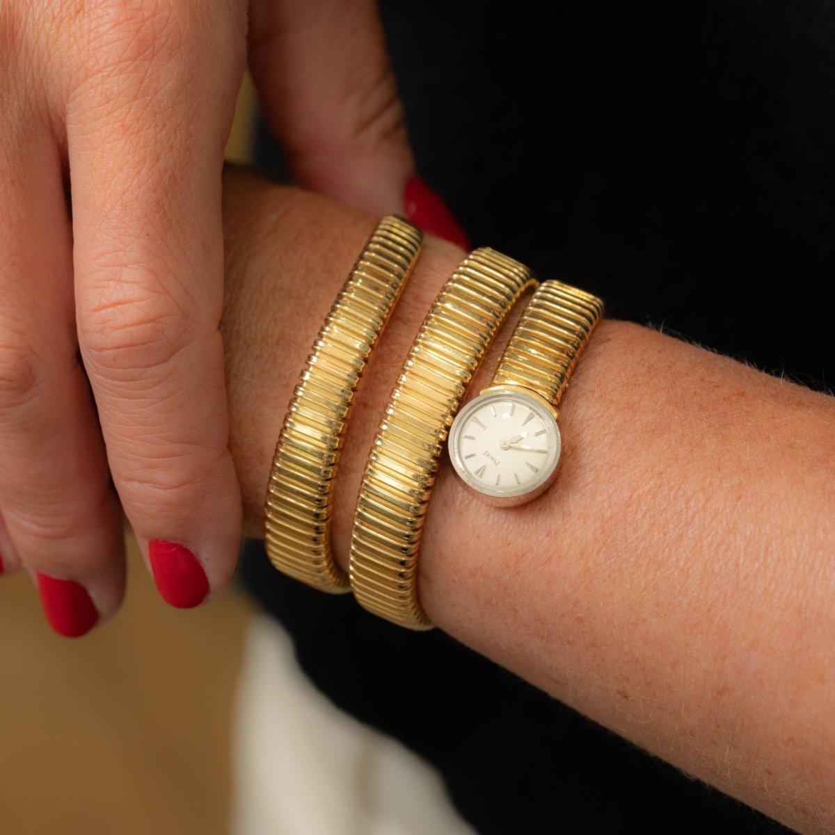 Montre Tubogas PIAGET en or jaune et or blanc - Castafiore