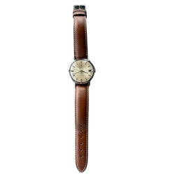 Montre UNIVERSAL GENEVE en acier et cuir - Castafiore