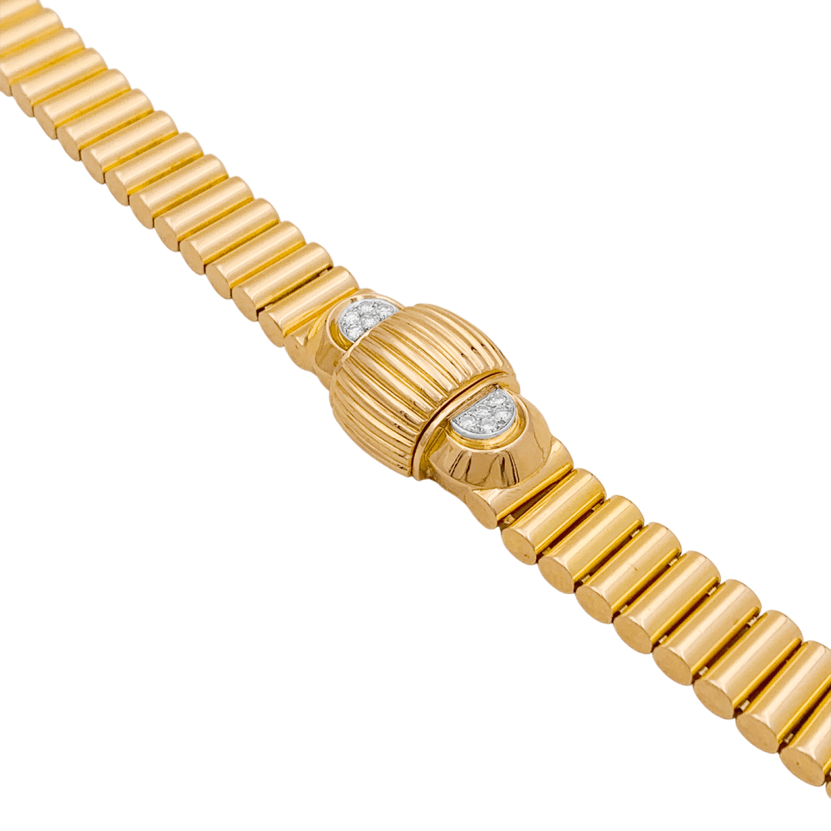 Montre UTI en or jaune, or blanc et diamants - Castafiore