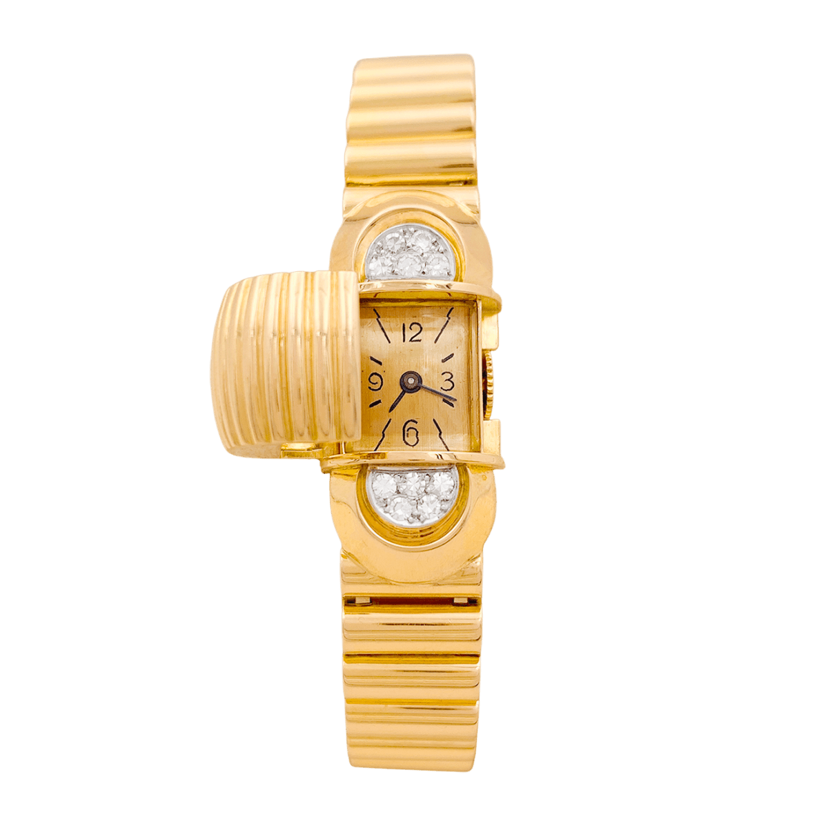 Montre UTI en or jaune, or blanc et diamants - Castafiore