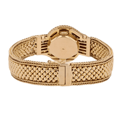 Montre UTI en or jaune, perles et diamants - Castafiore