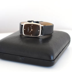 Montre VACHERON CONSTANTIN en or blanc, acier, cuir, onyx et diamants - Castafiore
