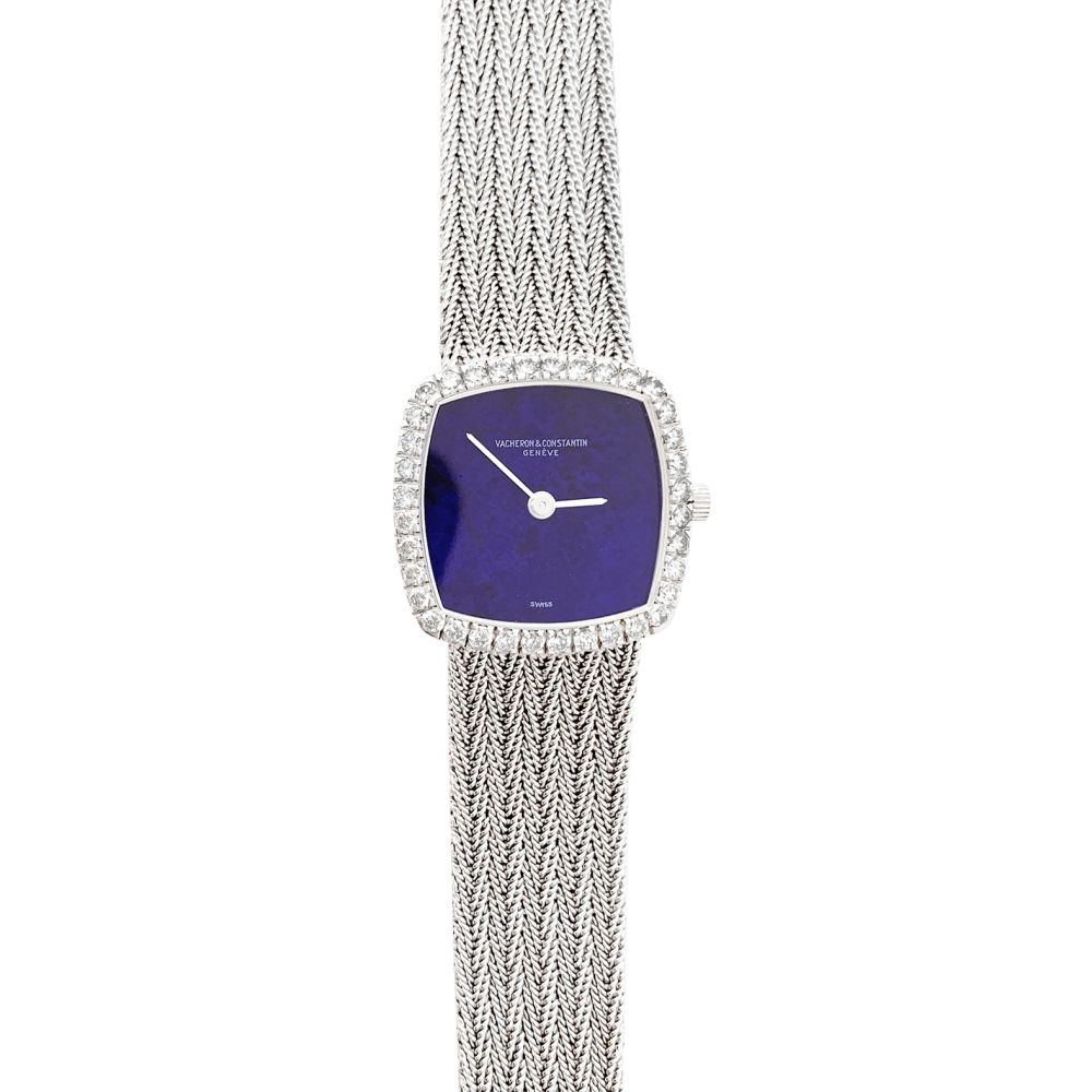 Montre VACHERON CONSTANTIN en or blanc, lapis-lazuli et diamants - Castafiore