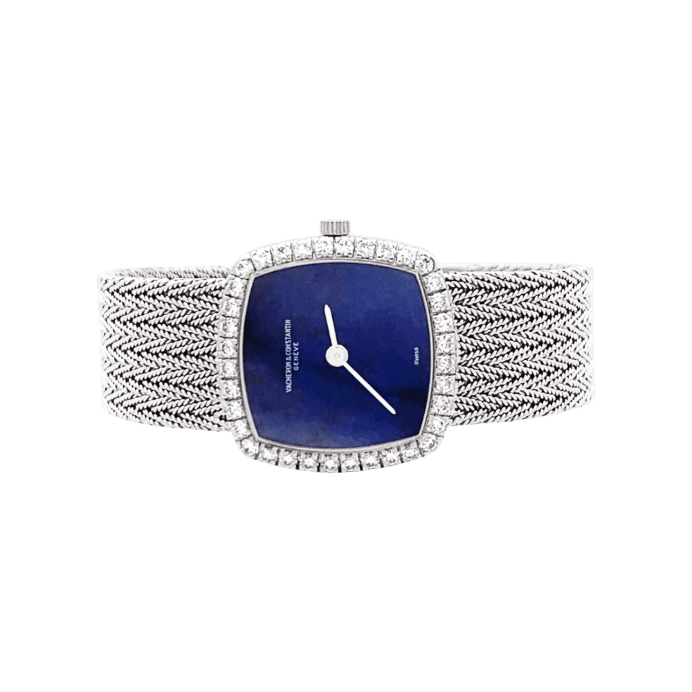 Montre VACHERON CONSTANTIN en or blanc, lapis-lazuli et diamants - Castafiore