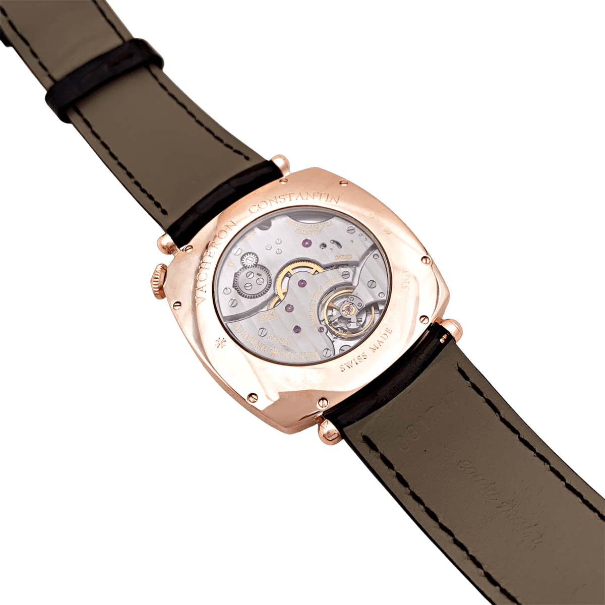 Montre VACHERON CONSTANTIN "Historiques : American 1921" en or rose et cuir - Castafiore