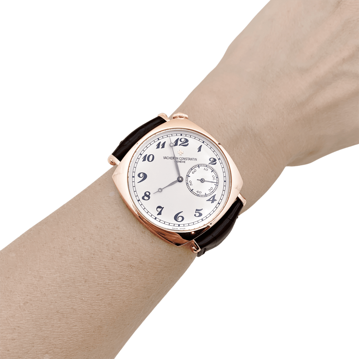 Montre VACHERON CONSTANTIN "Historiques : American 1921" en or rose et cuir - Castafiore