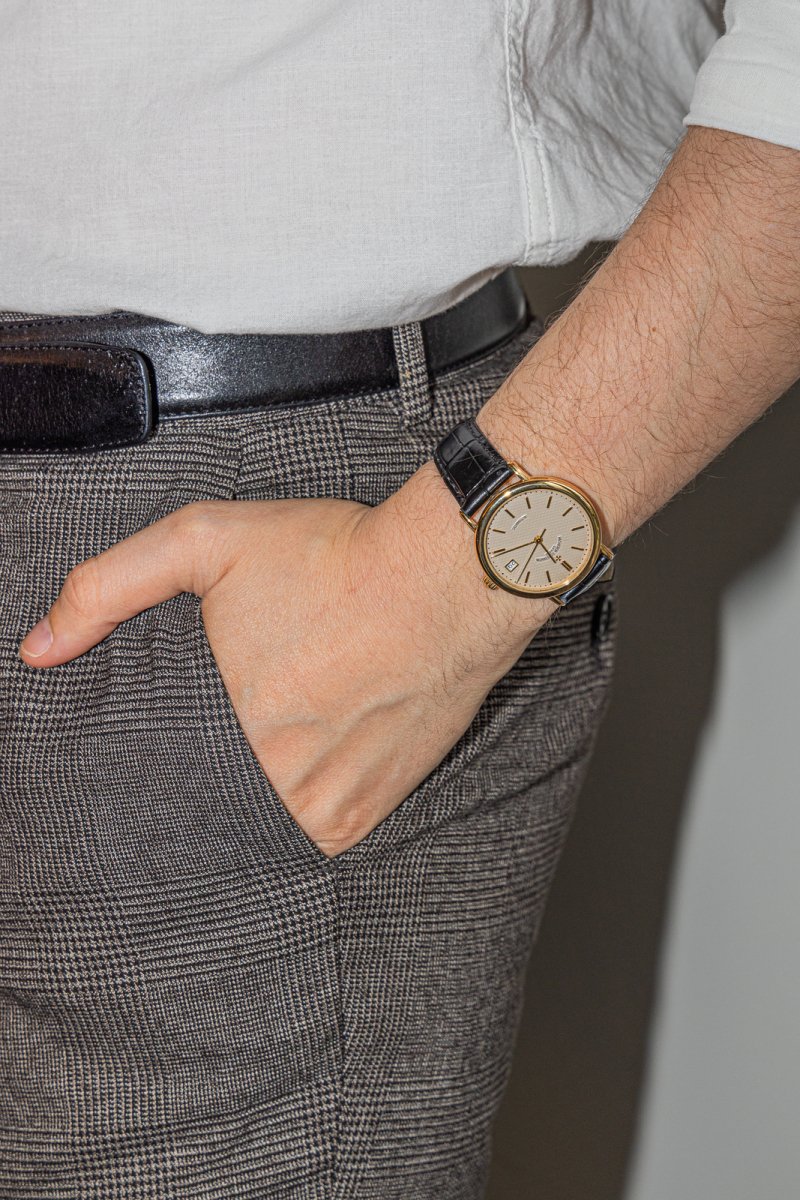 Montre VACHERON CONSTANTIN "L'anglaise 05/2024" en or jaune et cuir - Castafiore