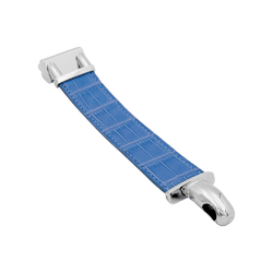 Montre VAN CLEEF & ARPELS "Cadenas" en acier, cuir et diamant - Castafiore