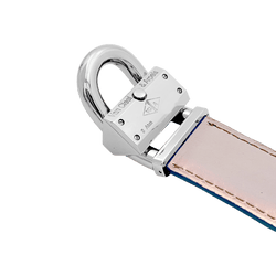 Montre VAN CLEEF & ARPELS "Cadenas" en acier, cuir et diamant - Castafiore