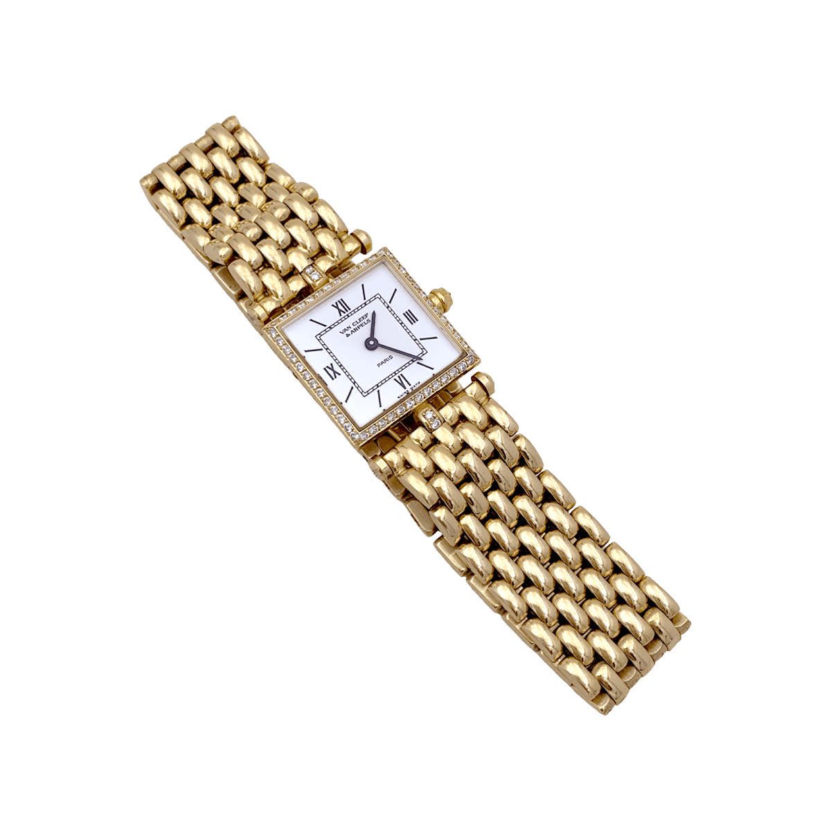 Montre VAN CLEEF & ARPELS "Classique" en or jaune et diamants - Castafiore