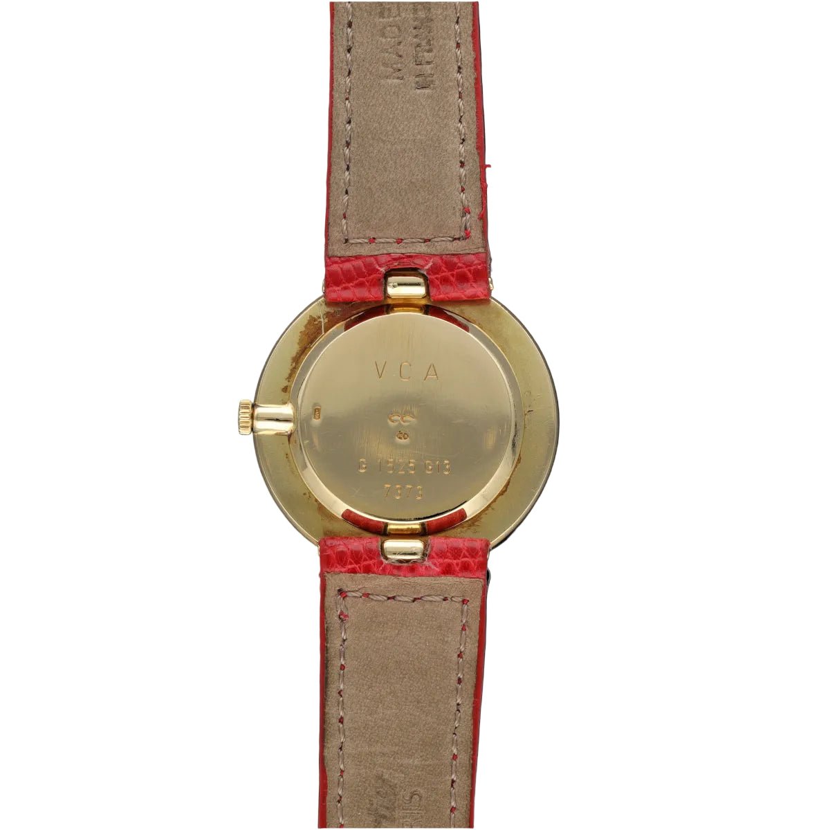 Montre VAN CLEEF & ARPELS "Disco Volante" en or jaune et cuir - Castafiore