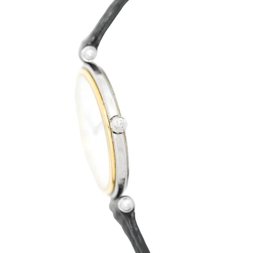 Montre VAN CLEEF & ARPELS "PA 49" en or jaune, acier et cuir - Castafiore