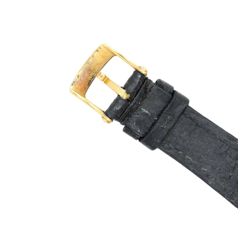 Montre VAN CLEEF & ARPELS "PA 49" en or jaune, acier et cuir - Castafiore