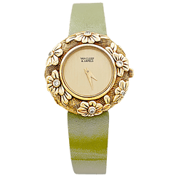 Watch Van Cleef & Arpels, "Tess", yellow gold and diamonds.