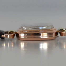 Montre VANCHERON & CONSTANTIN "Étrier" en or rose et cuir - Castafiore