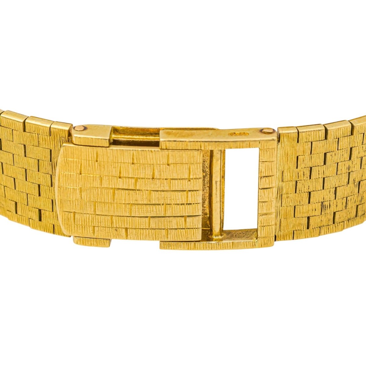 Montre ZENITH MOVADO en or jaune et oeil de tigre - Castafiore