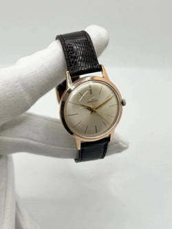 Montre ZENITH "Stellina Vintage" plaqué or rose, acier et cuir - Castafiore