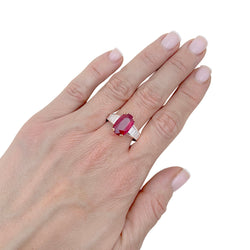 Bague Manalys, en or diamants et rubis.