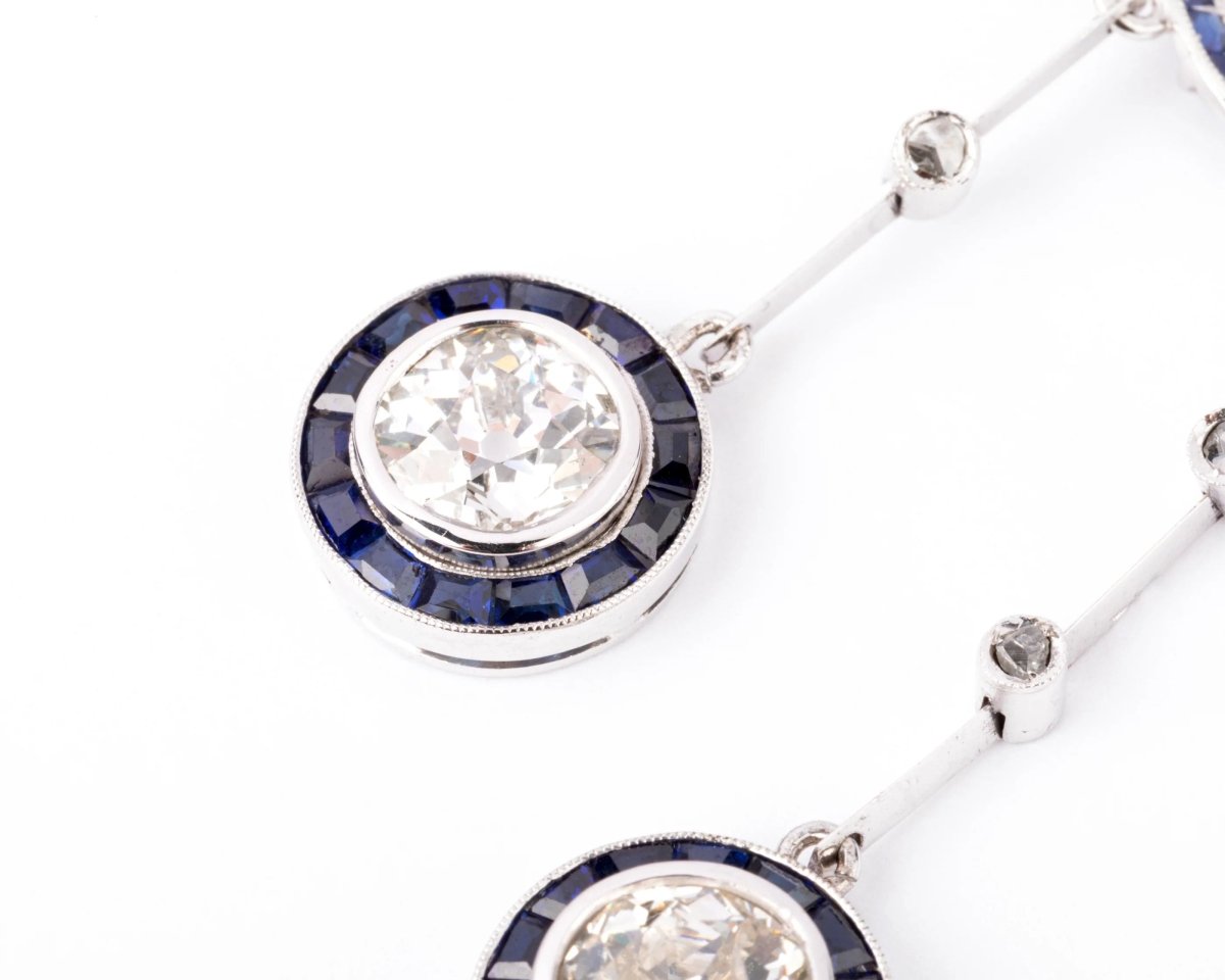 Négligé en saphirs et diamants taille ancienne - Castafiore