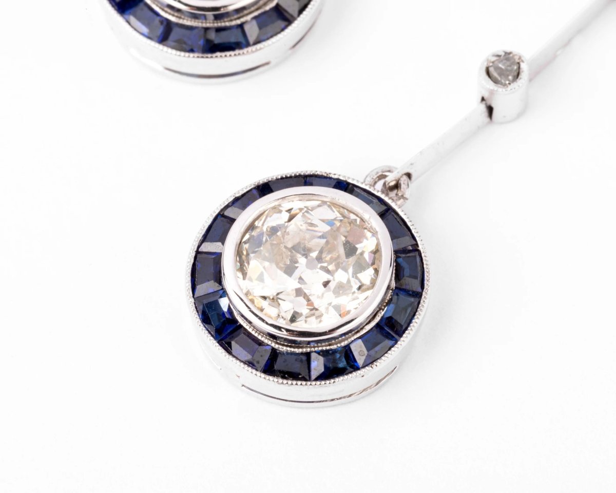 Négligé en saphirs et diamants taille ancienne - Castafiore