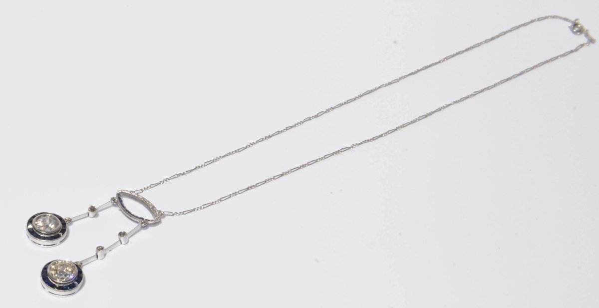 Négligé en saphirs et diamants taille ancienne - Castafiore