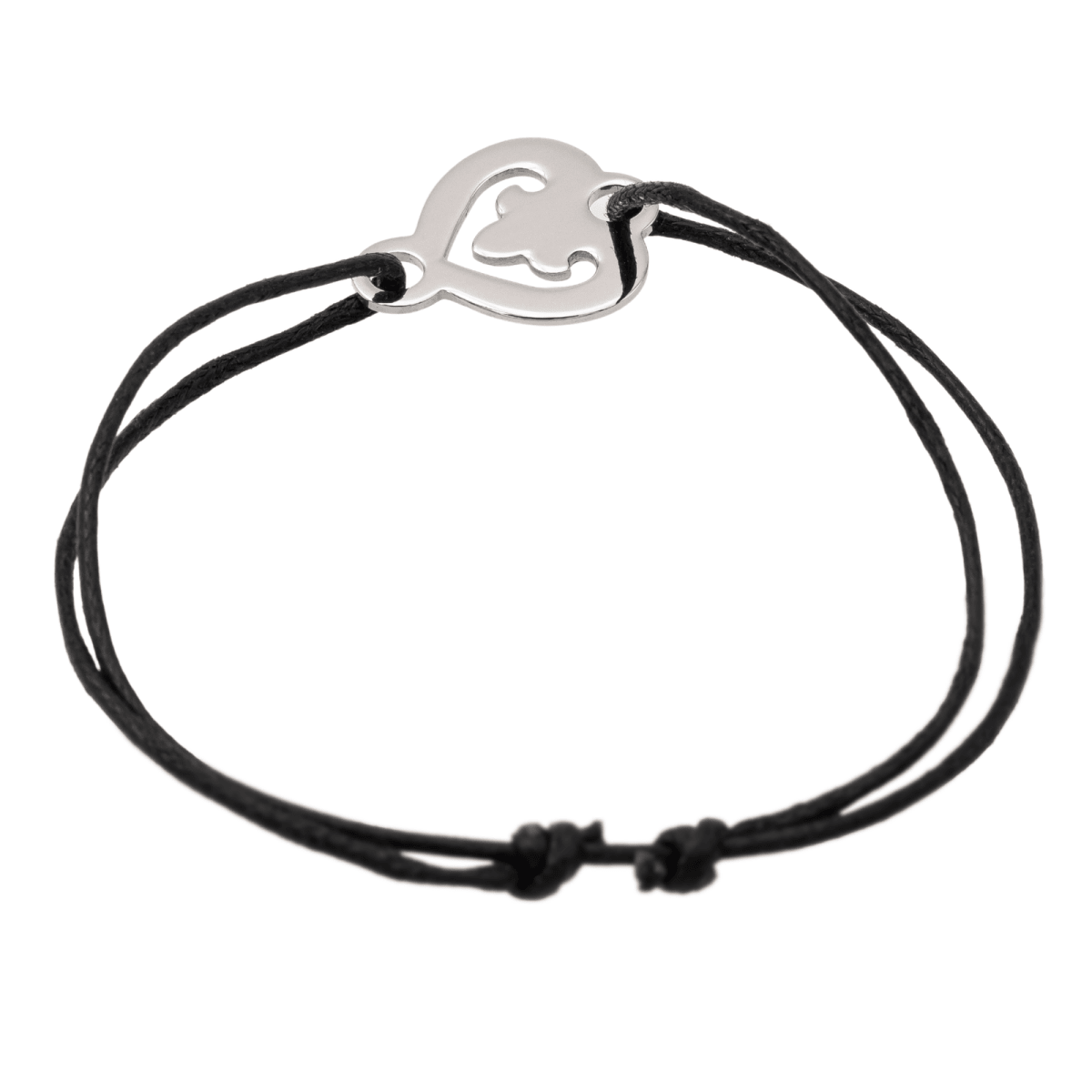 O.J. Perrin Bracelet Coeur légendes Or blanc - Castafiore