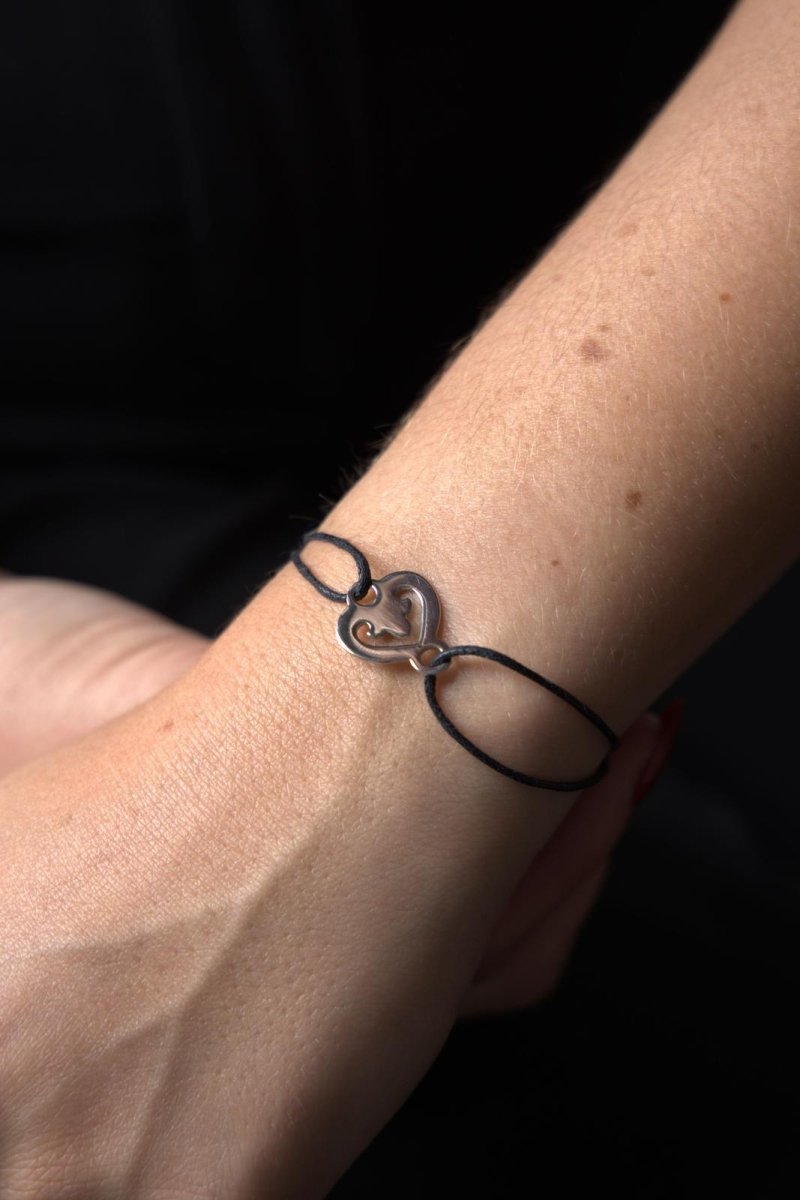 O.J. Perrin Bracelet Coeur légendes Or blanc - Castafiore