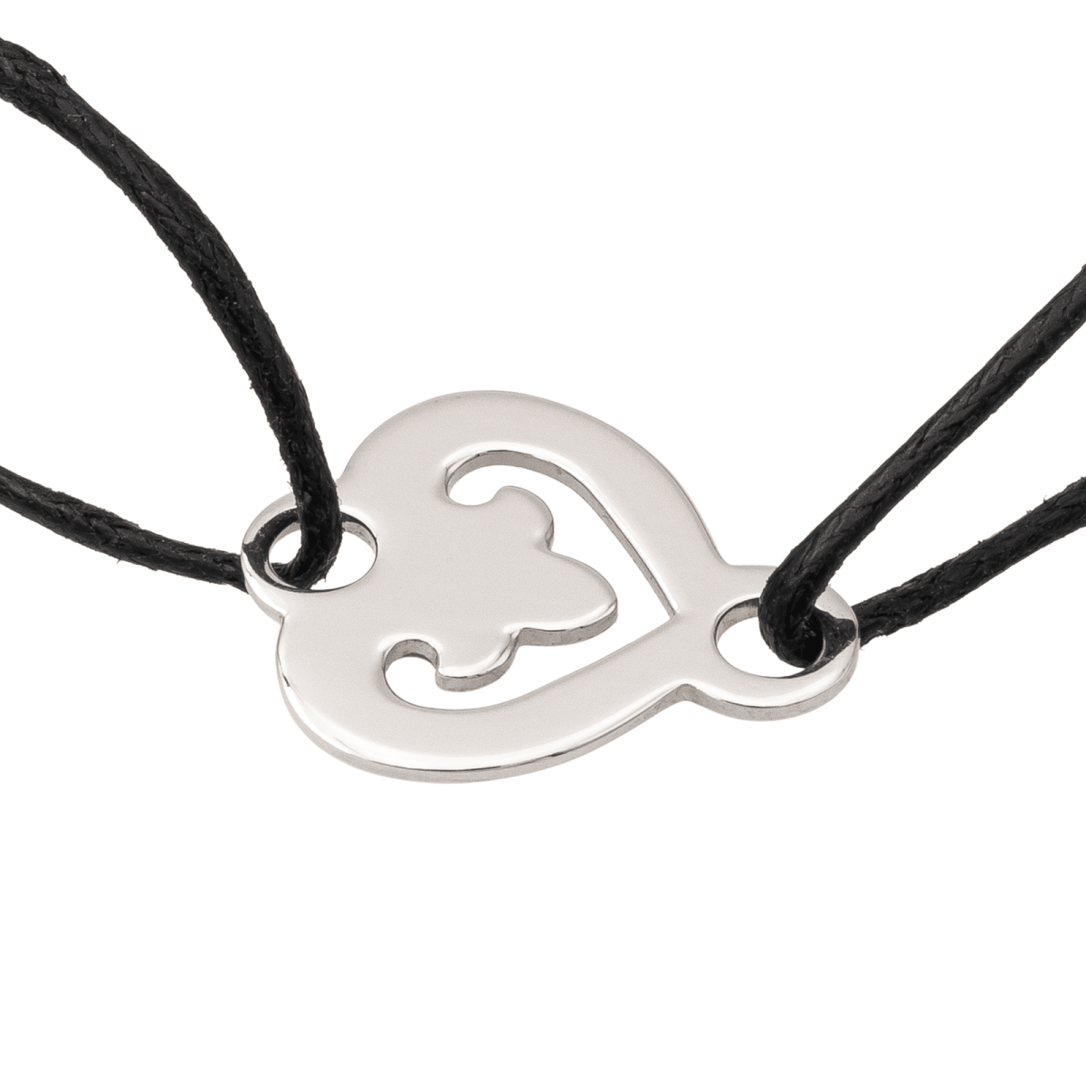 O.J. Perrin Bracelet Coeur légendes Or blanc - Castafiore