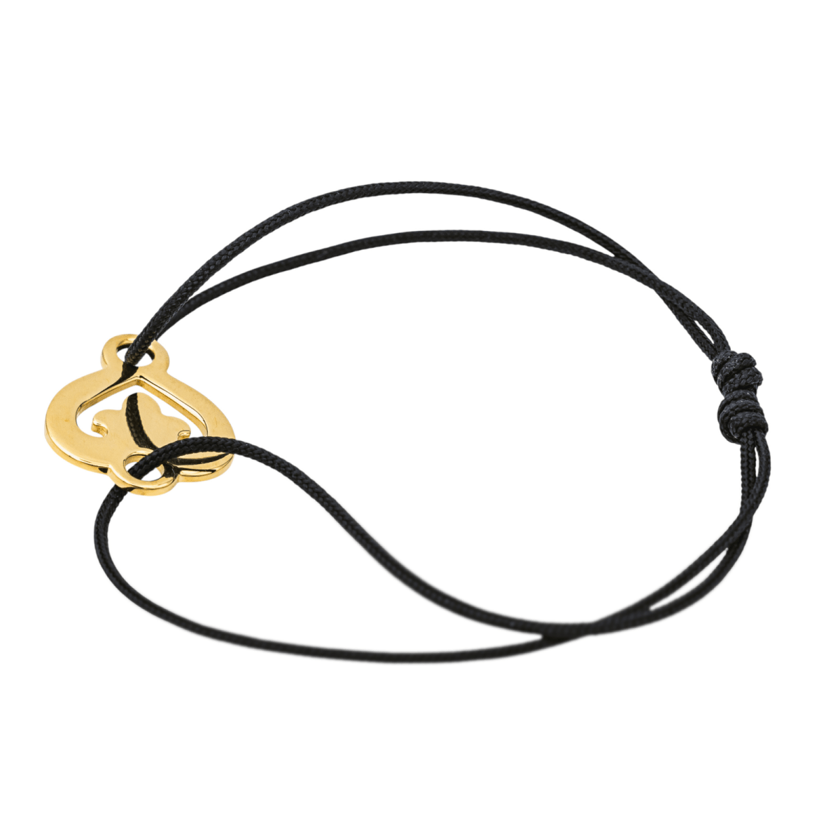 O.J. Perrin Bracelet Cordon Cœur Légende Or jaune - Castafiore