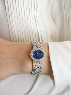 OMEGA Constellation - Montre or blanc diamants lapis - lazuli - Castafiore