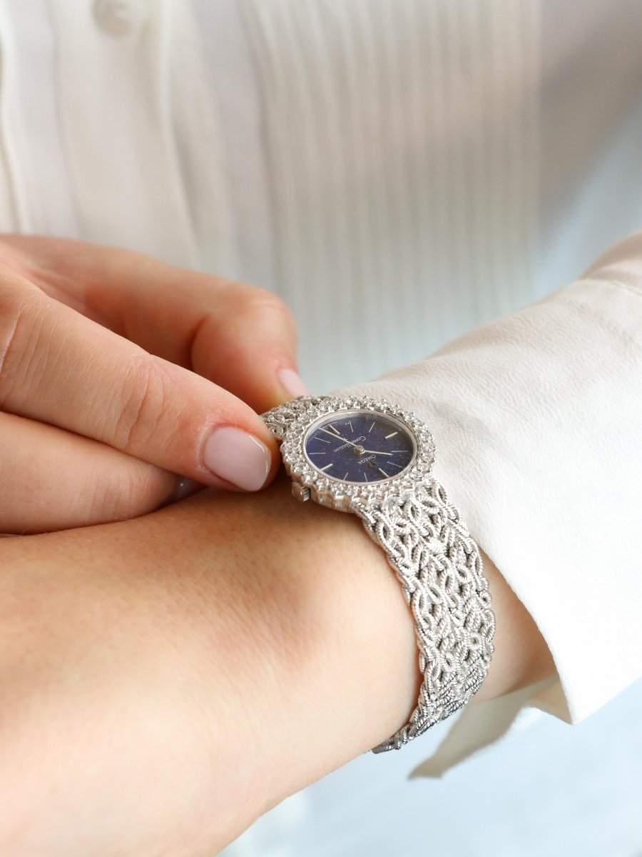 OMEGA Constellation - Montre or blanc diamants lapis - lazuli - Castafiore