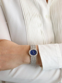 OMEGA Constellation - Montre or blanc diamants lapis - lazuli - Castafiore