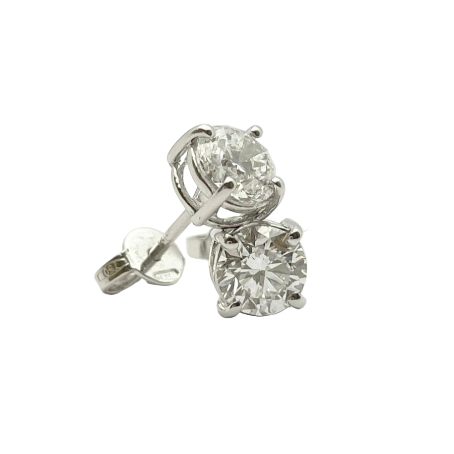 Orecchini oro 18KT con diamanti naturali ct 1.80 tot; VS1 D. Certificati GIA - Castafiore