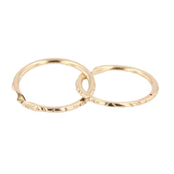 Alliance double or jaune ciselé