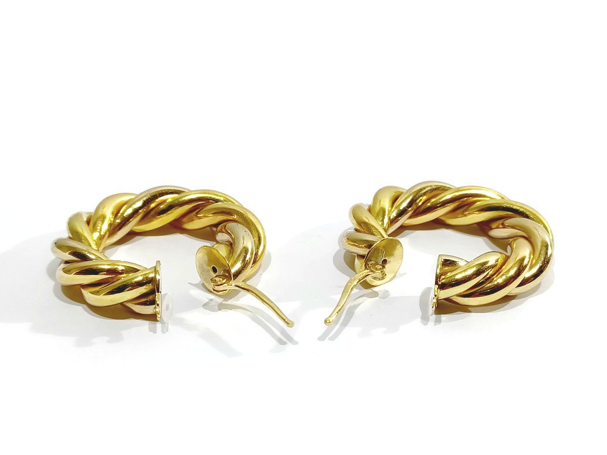 Paire De Boucle d'Oreille Créole En Or - Castafiore