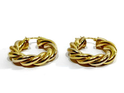 Paire De Boucle d'Oreille Créole En Or - Castafiore