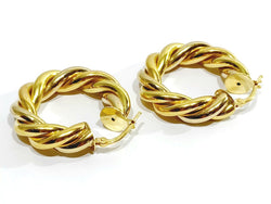 Paire De Boucle d'Oreille Créole En Or - Castafiore