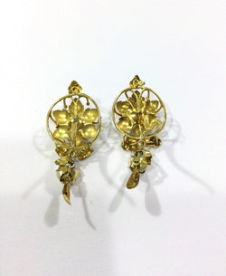 Paire De Boucle d'Oreille En Or Et Perles - Castafiore